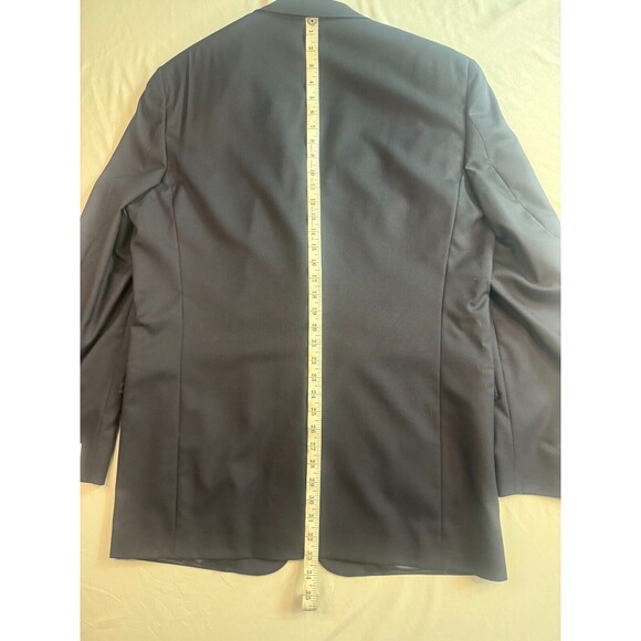 Hart Schaffner Marx Sports Coat Men Size 43L 2 Button Black Classic Wool - Picture 14 of 16